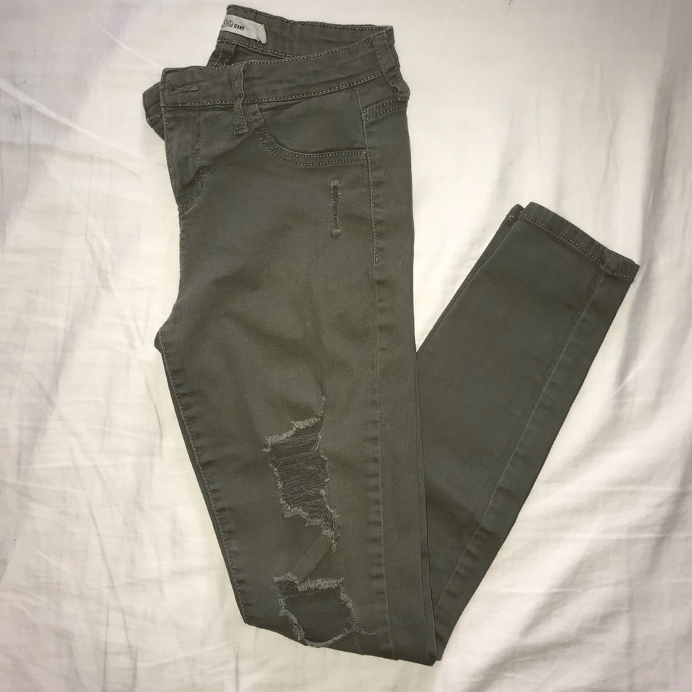 Olive Green Jeans